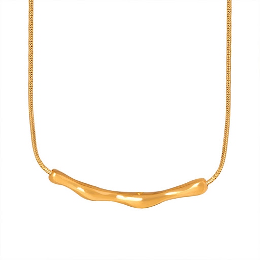 Title 6, Striped Asymmetric Niche Necklace Womens All-m...