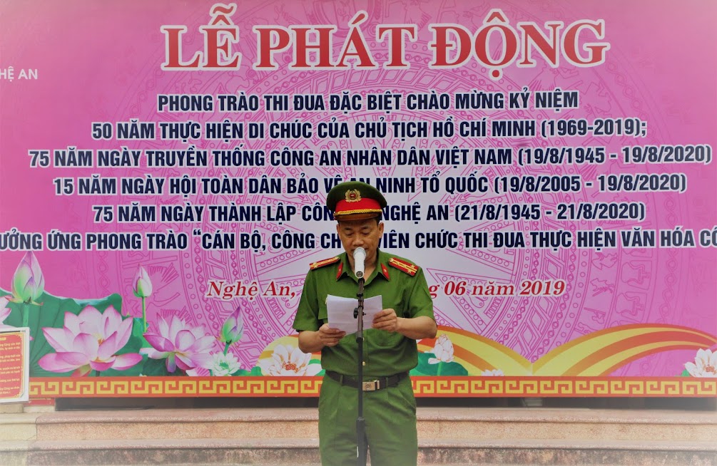 Đại tá Nguyễn Mạnh Hùng – Phó Giám đốc, Thủ trưởng cơ quan CSĐT Công an tỉnh phát động đợt thi đua đặc biệt tại khối cơ quan điều tra