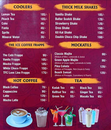 Tfc - The Friends Cafe menu 