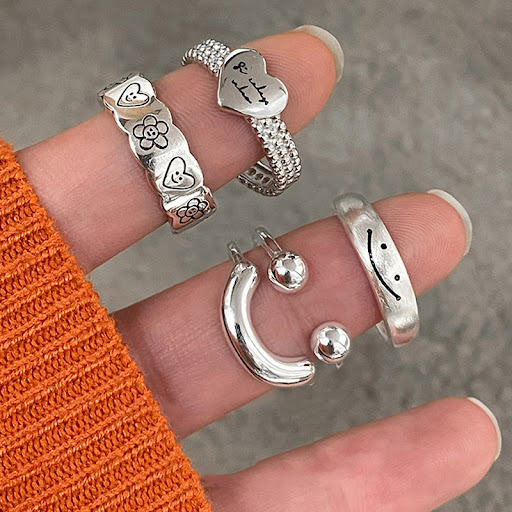 Title 4, Love Wear Combined Ring Set Women. Elegant ring...
