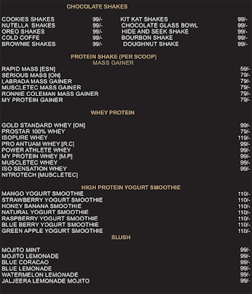 Tootles Cafe menu 