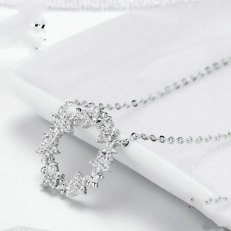 Title 1, Collier Gypsophila Argent Chaîne de Clavicule B...