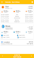 Calendar - Sun & Moon Screenshot