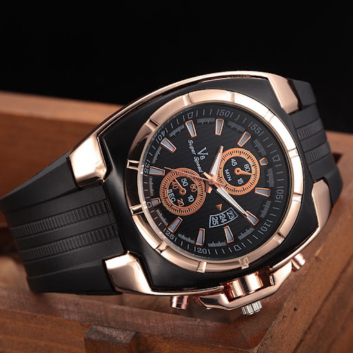 Title 12, V8 silicone quartz watch. Water-resistant, spor...