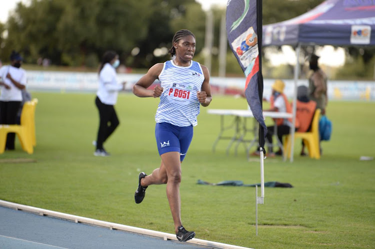 Caster Semenya during the Athletics Gauteng North Championship at University Of Pretoria Tuks Stadium on March 27, 2021 in Pretoria, South Africa.