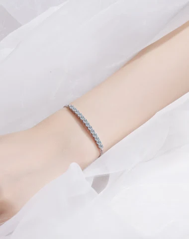 S925 Moissaniet zilveren armband vo - 2