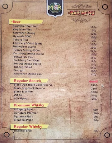 Valanka Bar & Mangalore Restaurant menu 