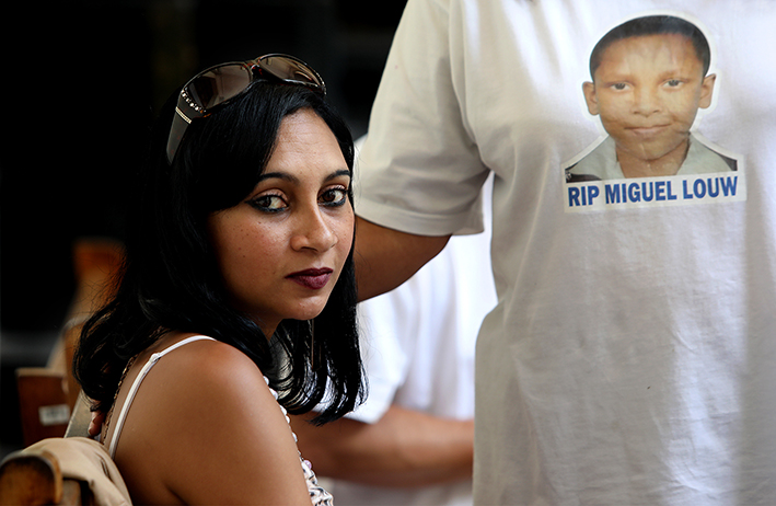 Raylene Louw and her family packed the gallery in the Durban high court on Thursday to hear the closing arguments in the trial of Mohammed Vahed Ebrahim, who is accused of the 2018 kidnapping and murder of her son Miguel.