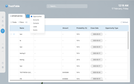 TrackTable