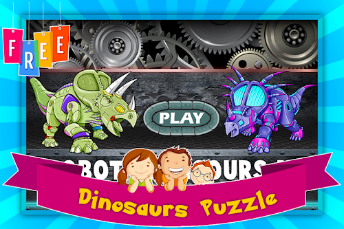 Android application Robot Dinosaur Puzzle For Kids screenshort