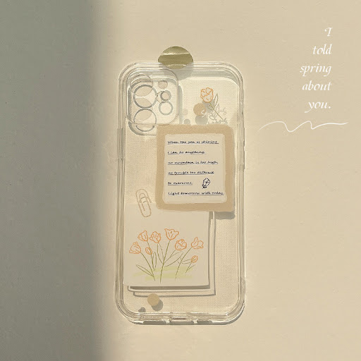 Title 5, Transparent Mobile Phone Case Floral Full Packa...