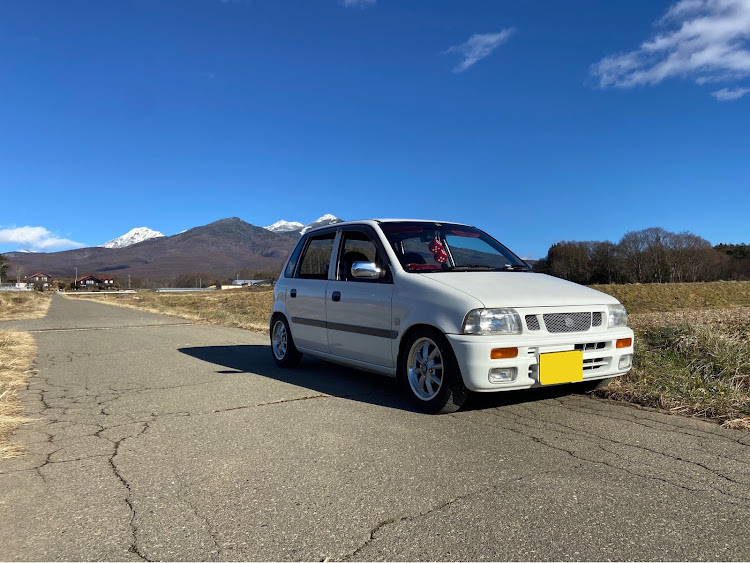 セルボ・モードの来年もよろしくお願いします・今年1年ありがとうございました・事故した・タケヤリマフラー付けたかったに関するカスタム事例の投稿画像1枚目