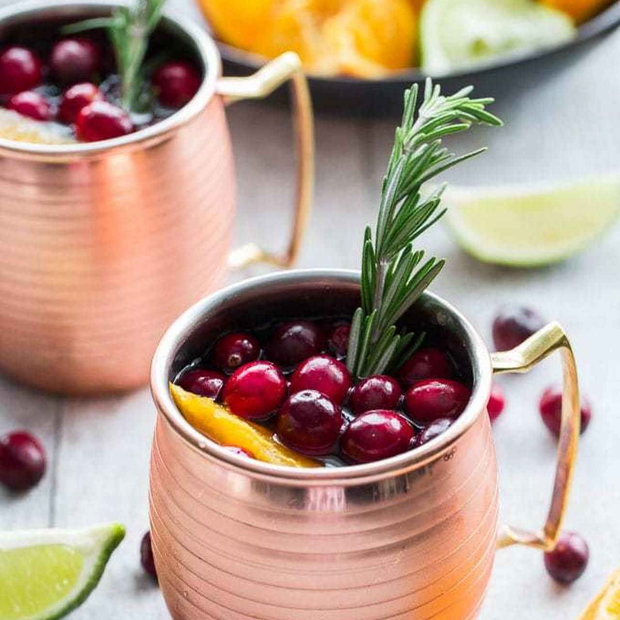  ocher yellow Cranberry Kombucha Moscow Mule