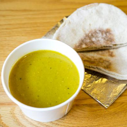 Lentil Soup with Pita 