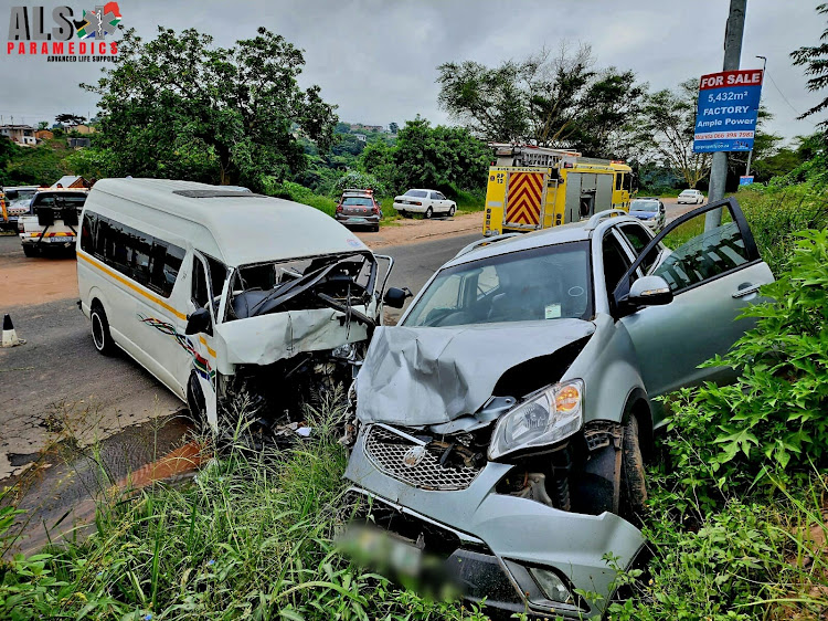 A taxi and a light vehicle collided on Wiltshire Road, Durban, on Saturday morning, injuring 18.