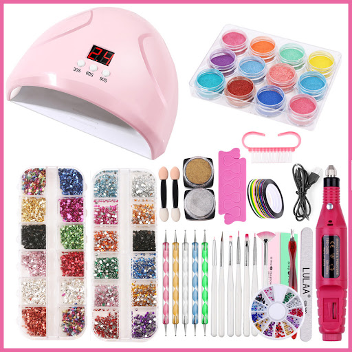 Title 9, Nail Lamp, Nail Art Sticker, Drill Tool Set. Ac...