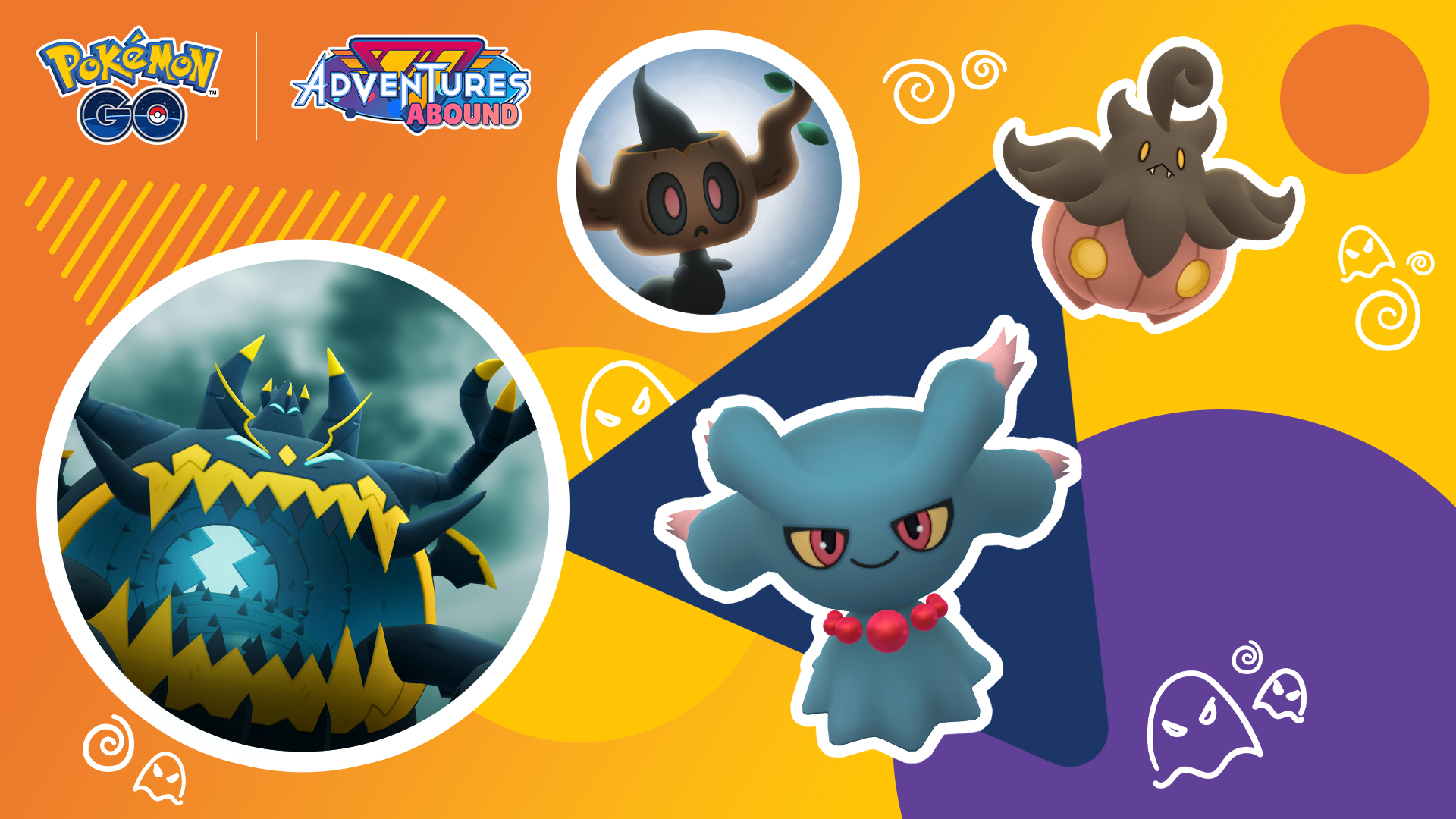 Neste Halloween, teremos um desfile de Jogo em Grupo no Pokémon GO, com  Pokémon vestindo fantasias e uma nova maneira de jogar com seus amigos!