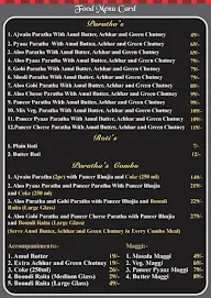 The Yummy Paratha Hub menu 1