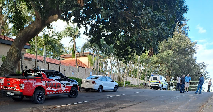 Armed response and police at the scene in Westville, Durban.