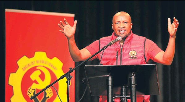 Irvin Jim addresses the Socialist Revolutionary Workers’ Party election rally at the Nangoza Jebe Hall