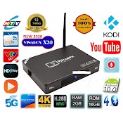 Android Tivi Box Vinabox X20 - 2020 Ram 2G/Rom 16G - Chính Hãng