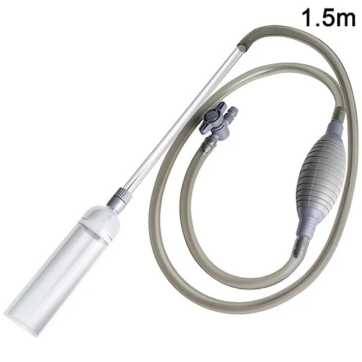 1pc 1.5M Aquarium Fish Tank Vacuum Gravel Water Filter Siphon Pump Manual Easy to Operate Cleaner Pump Safe Vacuum Clean