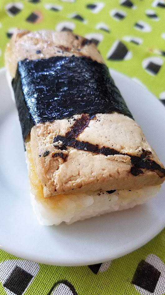 Musubi in Portland, Teriyaki Tofu with Local Ota tofu marinated in their housemade teriyaki sauce and grilled