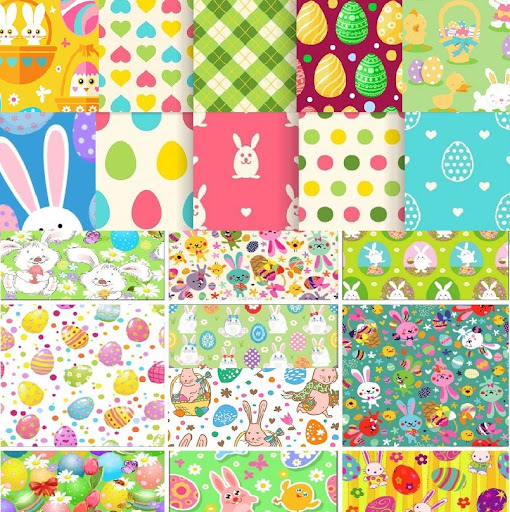 Title 4, New Easter Bunny Egg Decorative Cloth DIY Patch...