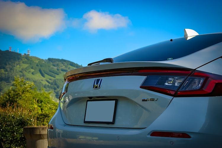 シビックのHONDA The Power of Dreams・撮影練習中・・・。・茶文字コラボ・ゆるキャン△・海の日に山に関するカスタム事例の投稿画像6枚目