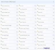 Indian Coffee House menu 2