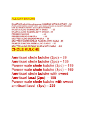 Aggarwal Chole Bhature menu 2
