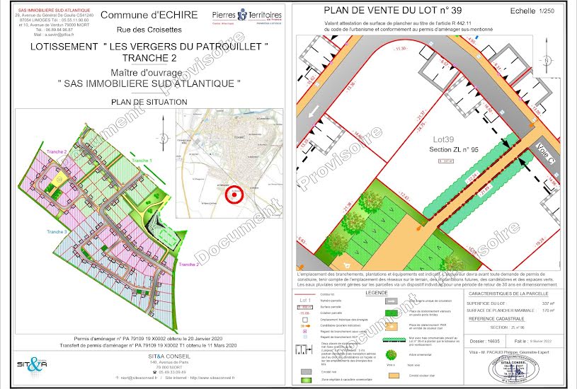  Vente Terrain à bâtir - à Échiré (79410) 