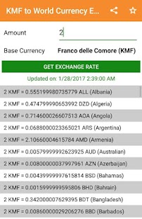 KMF to World CurrencyConverter - náhled
