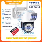 Camera Ngoài Trời Yoosee 2 Mắt Q42D Chuẩn 4.0 Mpx, Góc Rộng, Nét, Xem 2 Cam Cùng Lúc