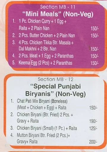 Madhuban Fast Food Corner menu 