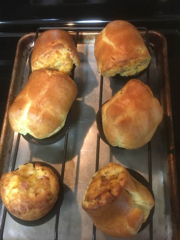 Ham And Gruyere Cheese Black Pepper Popovers | Just A Pinch Recipes