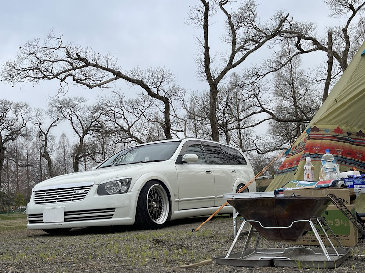 ステージアのシャコタンキャンプ・六ツ矢崎浜オートキャンプ場・桜とコラボ・四日市工場夜景・#キャンプに関するカスタム事例の投稿画像2枚目