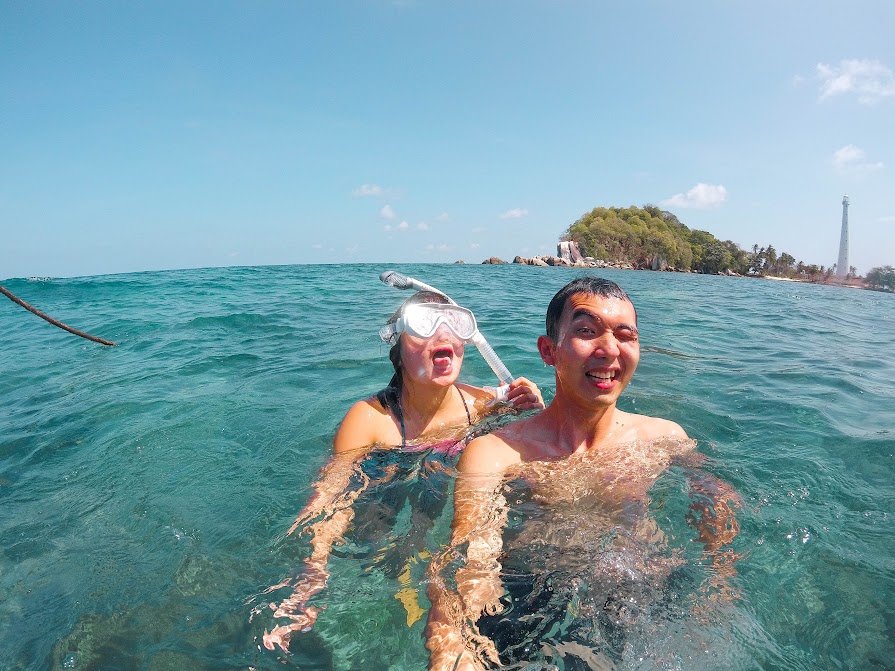 snorkeling di pulau lengkuas