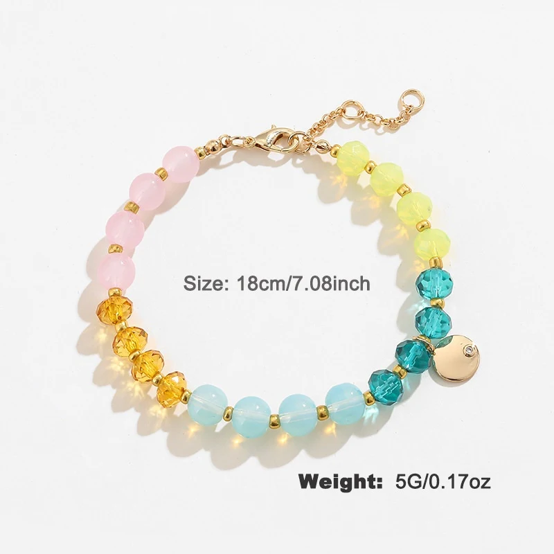 Pulsera de cuentas coloridas para mujer, un accesorio vibrante y elegante que añade un toque de alegría a cualquier atuendo.
