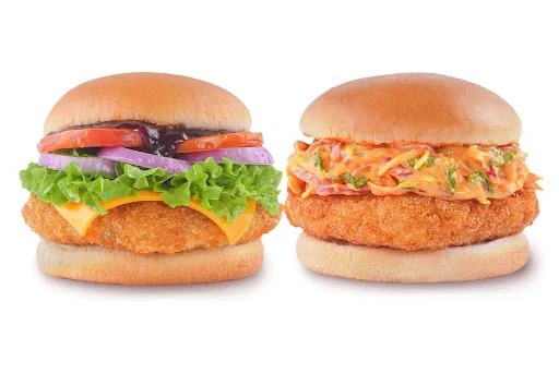 American BBQ Chicken Burger + Crispy Chicken Burger