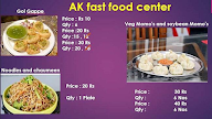 Ak Fast Food Center menu 1