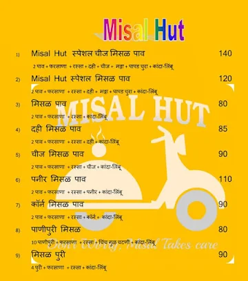 Misal Hut menu 