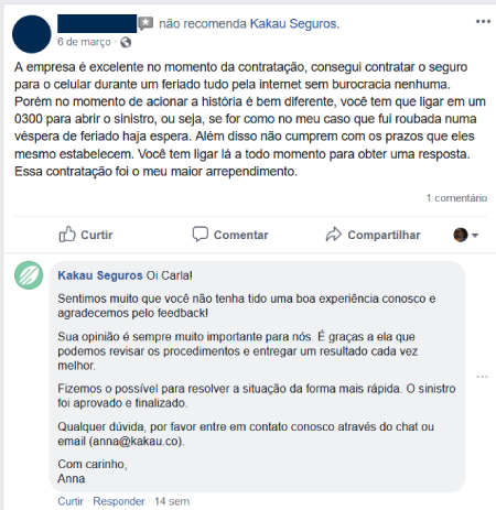 reclamações da kakau seguros