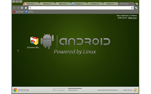 Powered by Linux Theme chrome extension