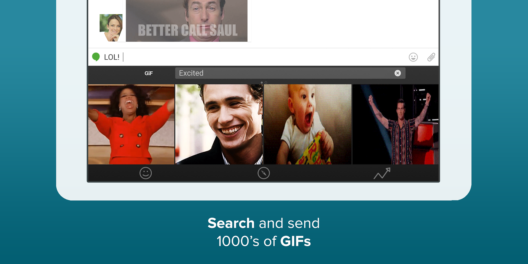 Fleksy + GIF Keyboard - screenshot