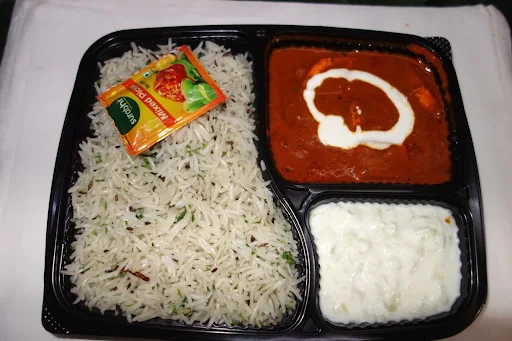 Jeera Rice With Paneer Tawa Masala And Raita