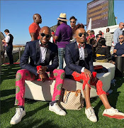 Somizi and his partner at the 2018 Sun Met.