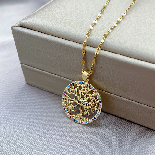 Title 4, Personality Hollow Out Colorful Zircon Tree of ...