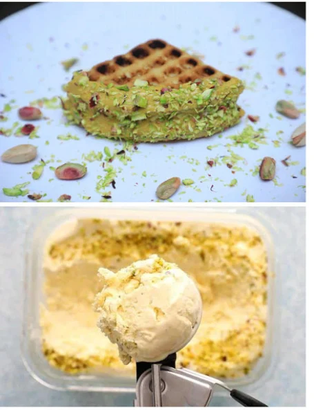 Nutty Rasmalai Waffle+ 150ML Icecream