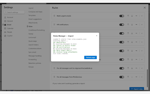 Outlook Rules Manager screenshot 3